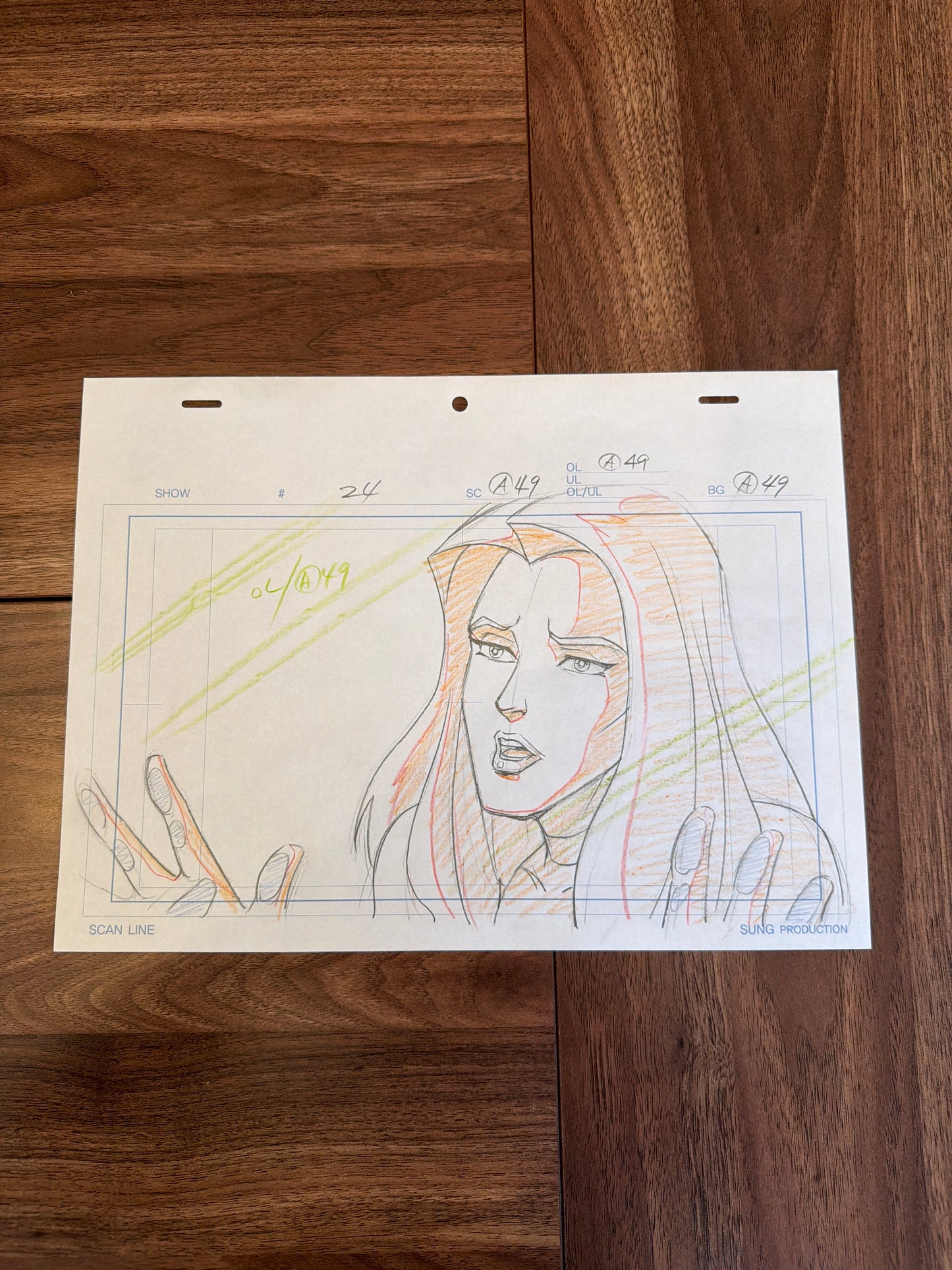 Wolverine and the X-Men Original Production Art - Jean Grey Phoenix Finale Layout COA Not Included