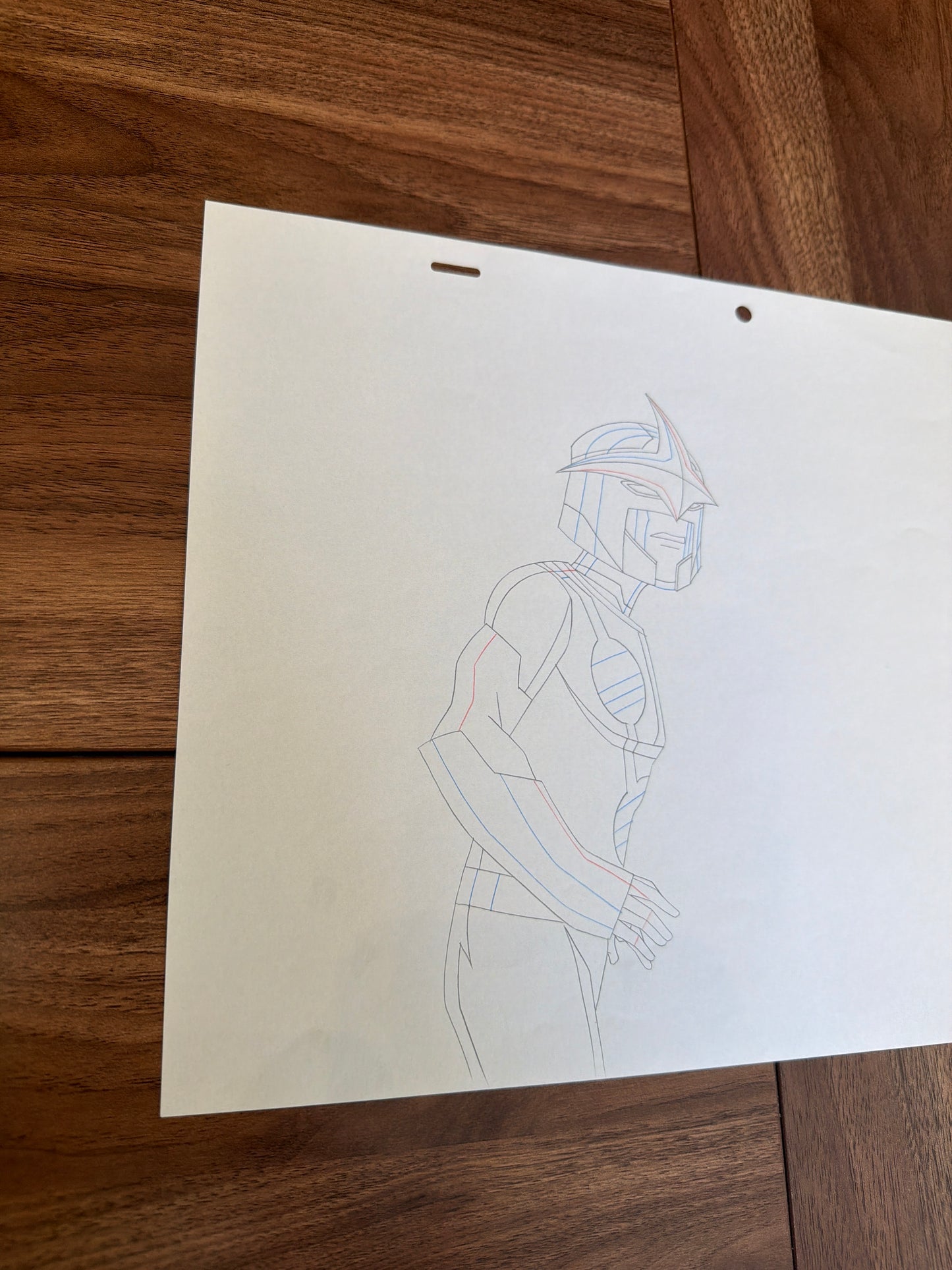 Marvel's Ultimate Spider-Man Animated Series Original Production Drawing – Nova Left Profile