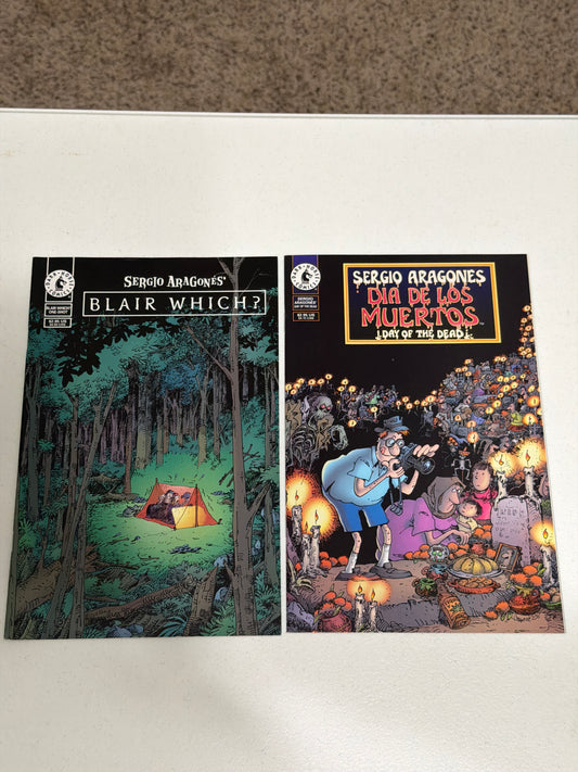Sergio Aragonés' Blair Which? & Day of the Dead One-Shots (1998) Dark Horse Comics | Near Mint Condition *