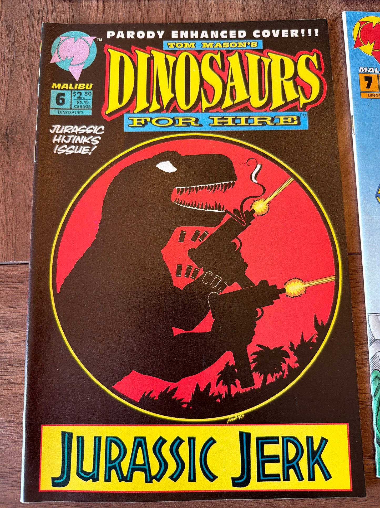 Dinosaurs For Hire Malibu Comics 1-9 ( missing 2,5,8) Nm Condition Lot of 6 *